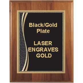 Cherry Plaque 8" x 10" - Black/Gold 6" x 8" Patina Marble Plate