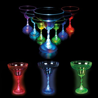 7" Flashing Margarita Glass