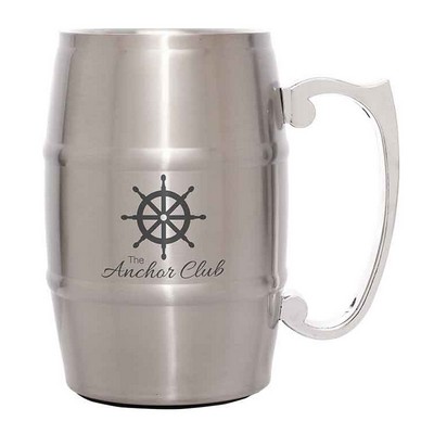 17 Oz. Stainless Steel Barrel Mug