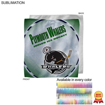 Microfiber Dri-Lite Terry Fan, Cheering, Skate Towel, 12x12, Sublimated Edge to Edge 1 side