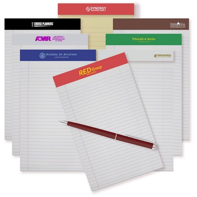 Junior Size (5"x8") Writing Pad w/ 1 Color Imprint on Header (tape)