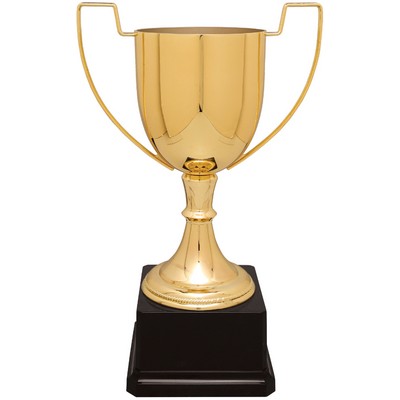 Golden Crown Metal Trophy Cup 11 3/4"H