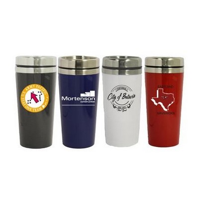 16 Oz. Stainless Steel Interior Travel Tumbler