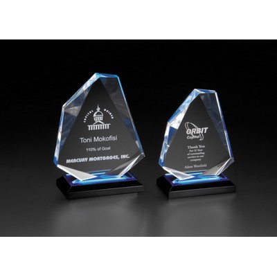 Small Blue Acrylic Diamond Award