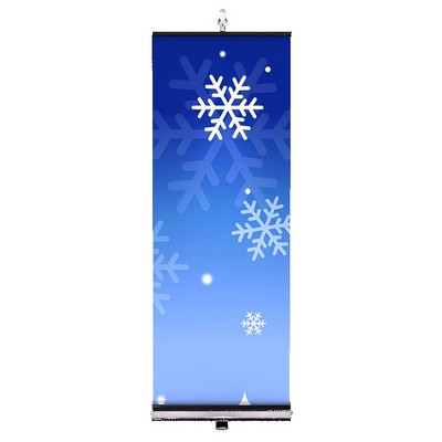 BannerStand 1 - Black Banner Stand w/Single Sided Graphic & Hardware (24"x71")