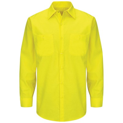 Red Kap Enhanced Visibility Long Sleeve Ripstop Workshirt