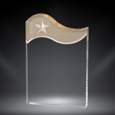 Gold Gemini Wave Acrylic Award 8"H