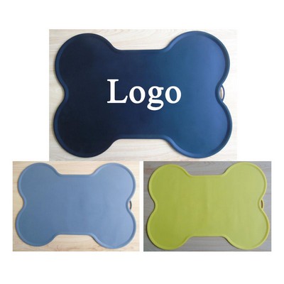 Bone Shape Pet Food Mat