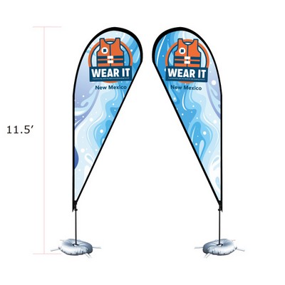 11.5' Double Sided Teardrop Flags Banner