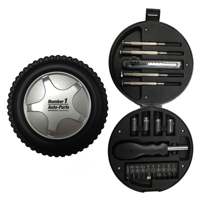 21-Piece Tool Set in Tire Case