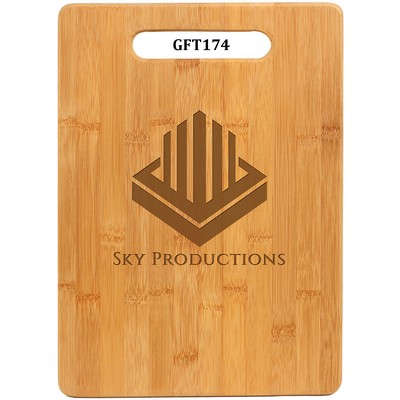 Bamboo Rectangle Shaped Cutting Board, 13-3/4"x 9-3/4"