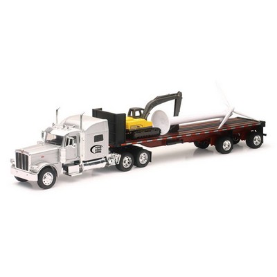 Die Cast Replica Peterbilt® 389 w/ Wind Turbine & Excavator (u)