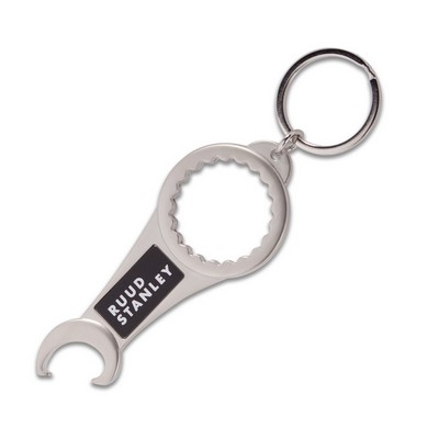 Dual Action Bottle Opener Keychain