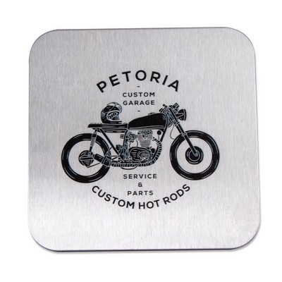 Stainless Steel Square Coaster (1 Color Imprint)