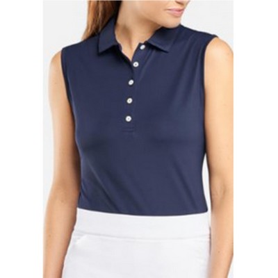 Peter Millar® Ladies Solid Sleeveless Jersey Polo