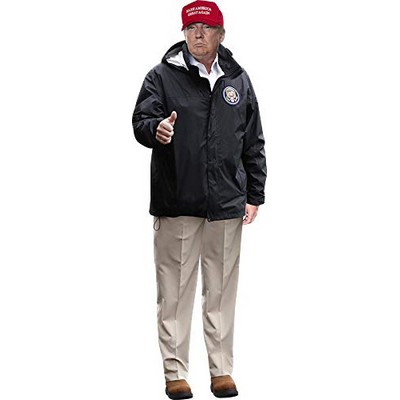 Donald Trump Jacket with Red Cap Cardboard Cutout |Standee Picture Poster Photo Print 6 Feet