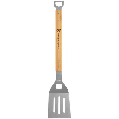 19 1/4" Bamboo Barbeque Spatula with Bottle Opener