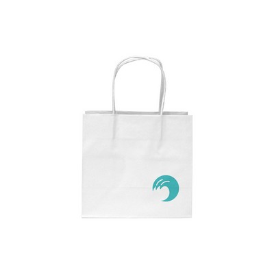 White Turn Top Paper Shopper