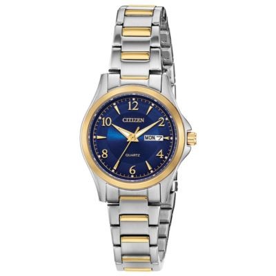 Citizen Ladies' Quartz Two-Tone Watch w/Blue Dial