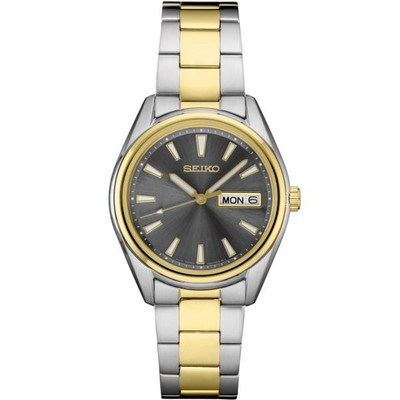 Seiko Ladies' Two-tone Watch with Black Dial