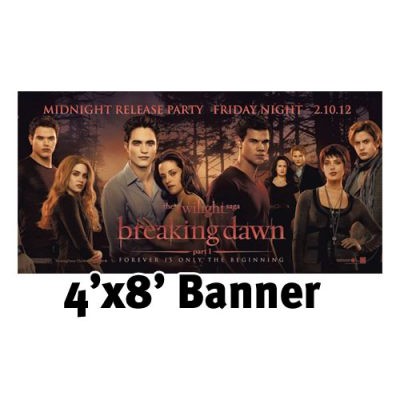 Rush 24 Hour Full Color Banner 4'x8' - Vinyl