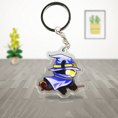 Custom Any Shaped Acrylic Cartoon Keychain for Two Sides Printing