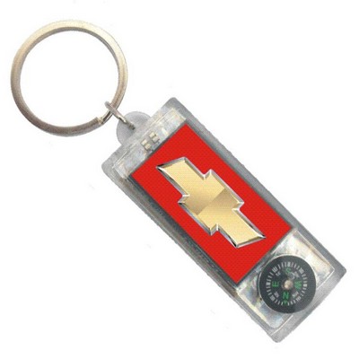 Solar Compass Flash LED Keychain