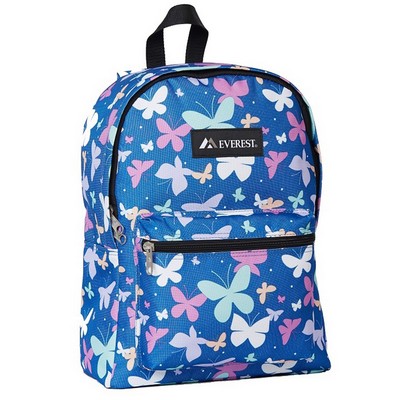 Everest Basic Pattern Backpack, Blue Butterfly