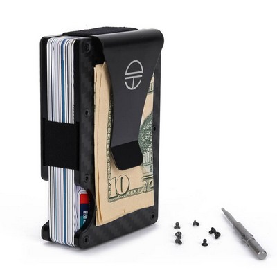 Aluminum Slim Metal Wallet with Money Clip