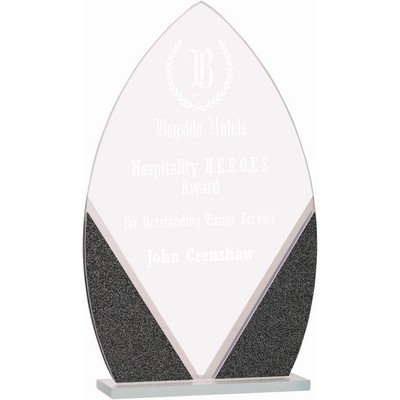 7 1/4" Oval Designer Glass Award