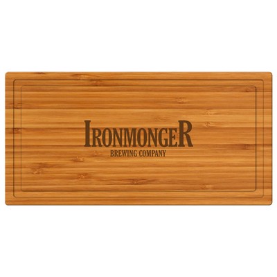 10" Rectangle Bamboo Cutting Board Thick Style with Juice Groove