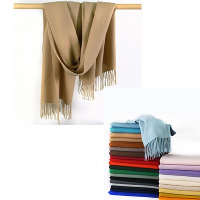 Solid Color Artificial Cashmere Scarf