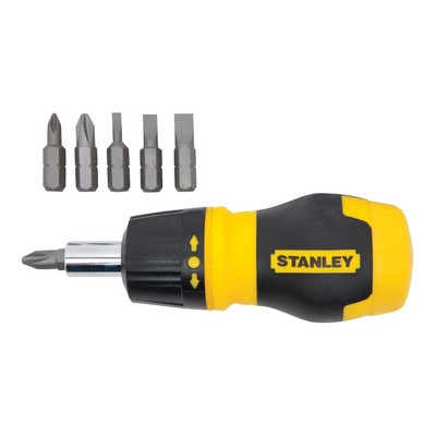 Stanley Tools Ratcheting Multi-Bit Stubby Screwdriver