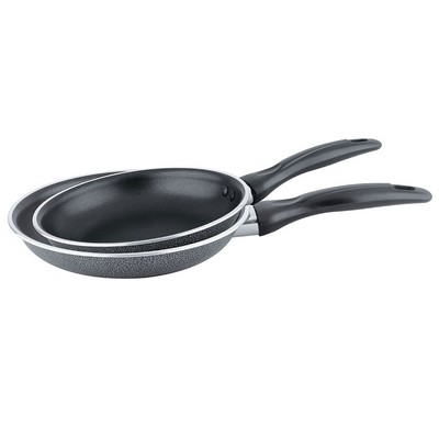 2 Piece Black Fry Pan Set