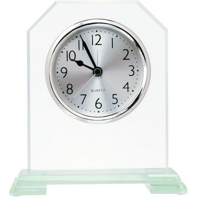 6.5" Clipped Corner Glass Clock