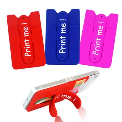 Silicone Mobile Cell Phone Card Holder Snap Wallet