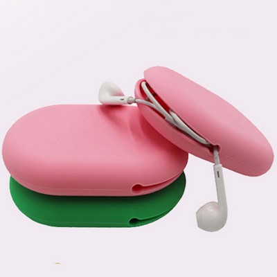 Portable Silicone Earphone Pouch