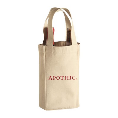 2-Bottle Heavy Cotton Canvas Tote