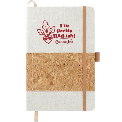 5.5'' x 8.5'' FSC® Mix Recycled Cotton Cork Notebook