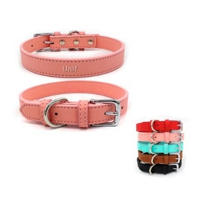 Adjustable PU Leather Dog Collar