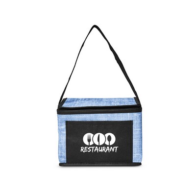 Denim Pattern Non-Woven 6 Pack Lunch Bag