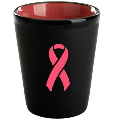 1.5 Oz. Hilo Shot Glass (Matte Black/Coral)