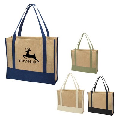 Jute-Like Shopping Companion Tote