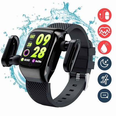 2in1 Ear Bud With Fitness Tracker Bracelet