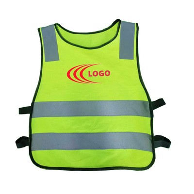 Sleeveless Safety Vest with Reflective Strips