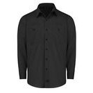 Dickie's® Men's Worktech Ventilated Long Sleeve Shirt w/Cooling Mesh - Black