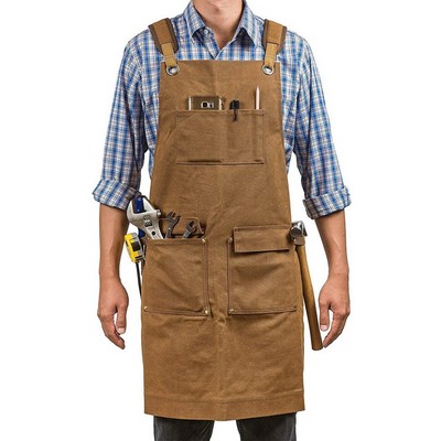 16 Oz. Durable Waxed Canvas Work Apron