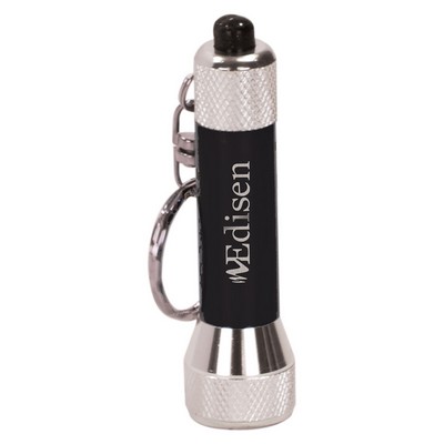 2 3/4" Black 5-LED Flashlight with Keychain