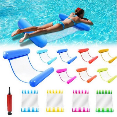 Inflatable Pool Float Hammocks with Inflator Pump