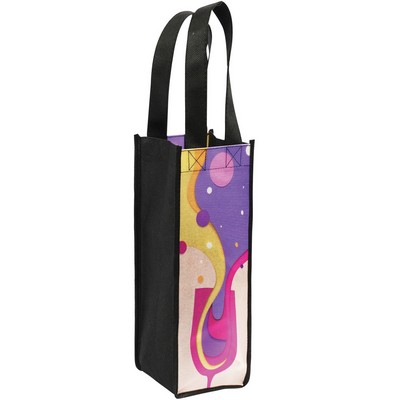 Laminated Full Color Wine Bottle Tote Bag